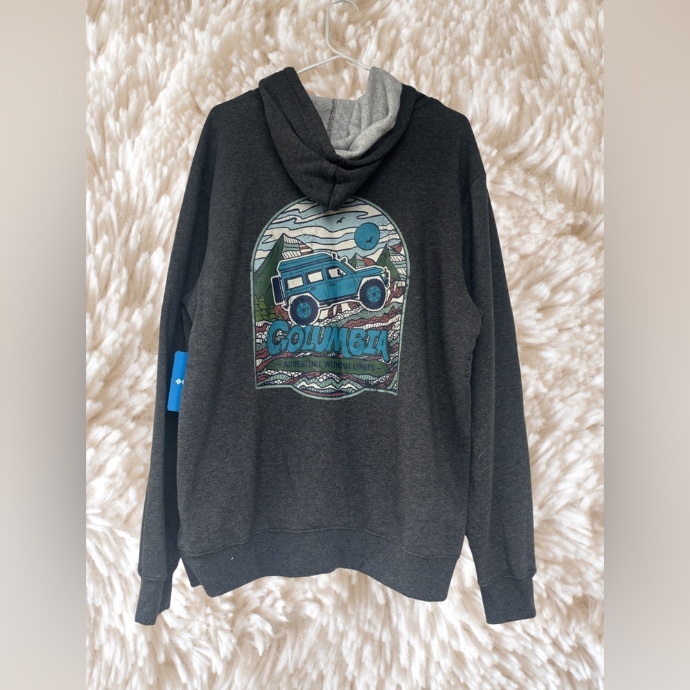 Columbia Men's Charcoal Hoodie Sweater - Picture 2 of 7